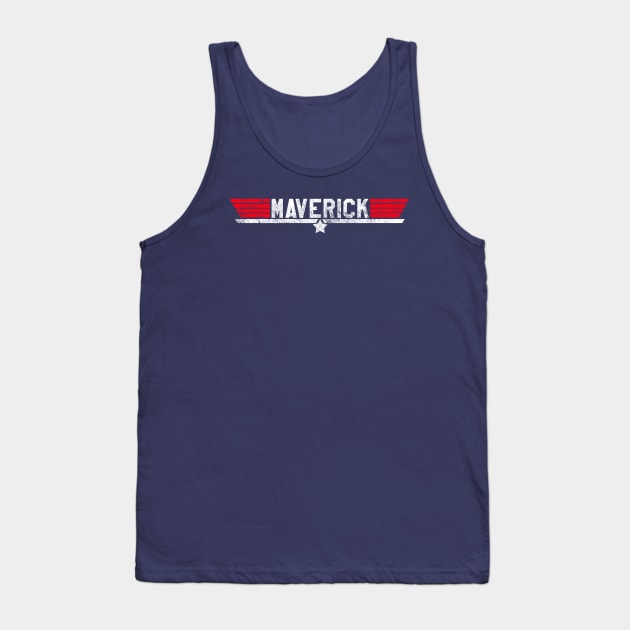 Maverick from TOP GUN, distressed Tank Top by hauntedjack